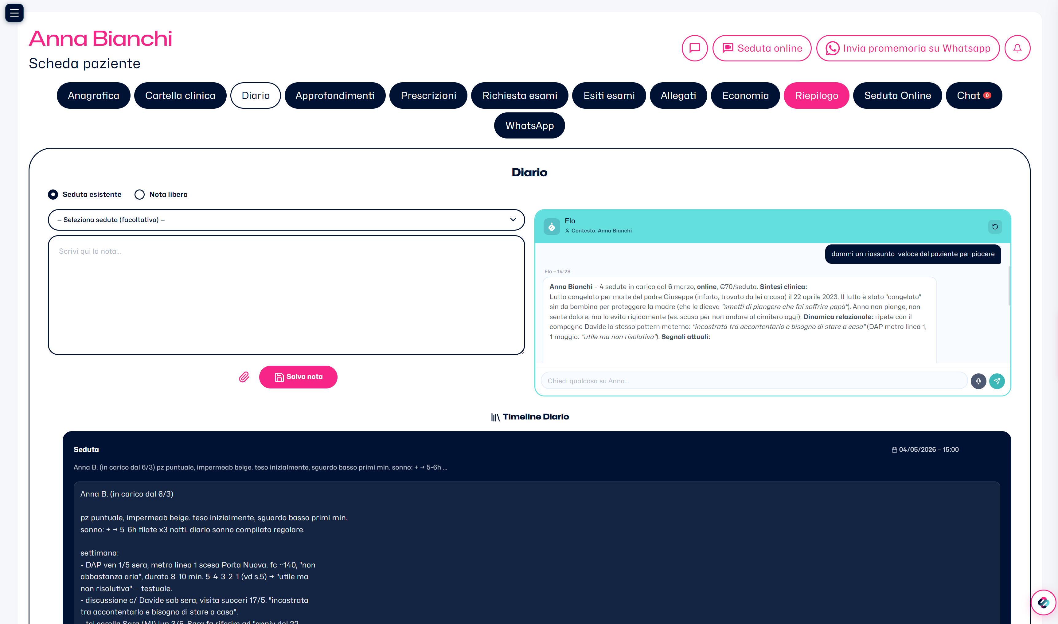 Riassunto clinico AI